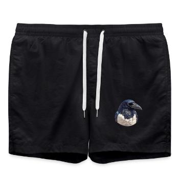 Elstern Elster - Badeshorts - Schwarz - Vorne - AI Model Male 185 light (185cm)