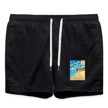 Dry Tortugas Coastal Art Florida - Short de bain - noir - Devant - AI Model Male 185 light (185cm)