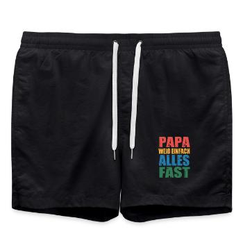 Schönes Vatertagsgeschenk Für Papas Cooles Papa - Badeshorts - Schwarz - Vorne - AI Model Male 185 light (185cm)