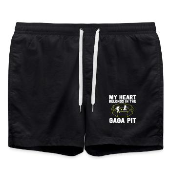 Gaga Pit Heart Tee - Badeshorts - Schwarz - Vorne - AI Model Male 185 light (185cm)