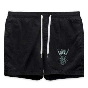 Jellyfish Ocean Jellyfish Flowy Soft Ocean Marine - Swim Trunks - black - Front - AI Model Male 185 light (185cm)