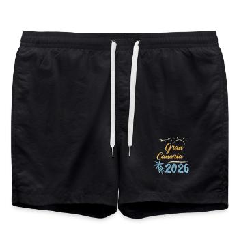 Gran Canaria 2026 - Badeshorts - Schwarz - Vorne - AI Model Male 185 light (185cm)