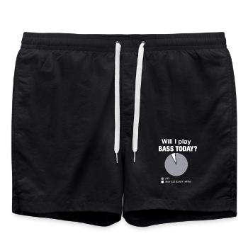 Schéma drôle du bassiste de Bass Today - Short de bain - noir - Devant - AI Model Male 185 light (185cm)