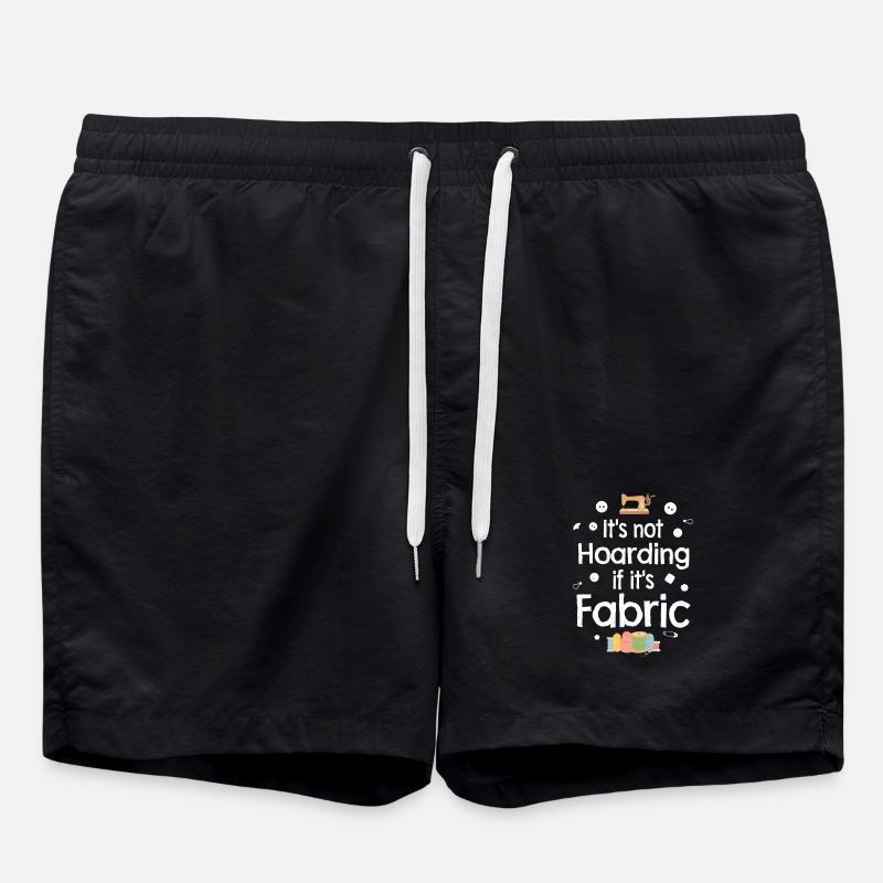 Not Hoarding If It's Fabric - Swim Trunks - black