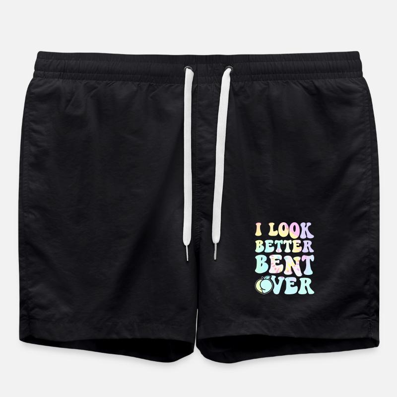 I Look Better Bent Over Tee - Swim Trunks - black