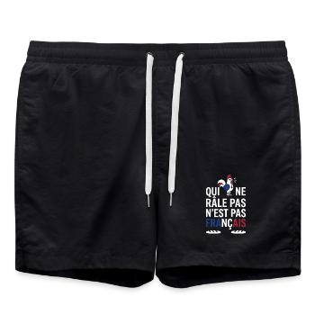 Qui ne râle pas n’est pas Français - Short de bain - noir - Devant - AI Model Male 185 light (185cm)