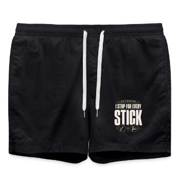 Scale-hunting-scale-hunter-antler-hunting-whitetail - Swim Trunks - black - Front - AI Model Male 185 light (185cm)
