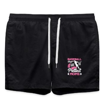 Baseball players have the most beautiful moms - Swim Trunks - black - Front - AI Model Male 185 light (185cm)