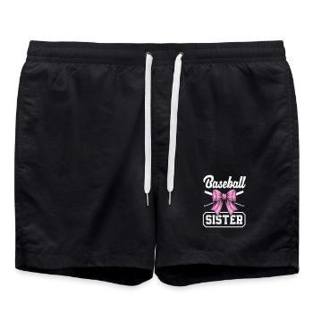 Baseball Sœur Bow Bat Rose - Short de bain - noir - Devant - AI Model Male 185 light (185cm)