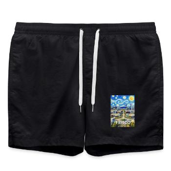 Frisco Texas Starry Night - Short de bain - noir - Devant - AI Model Male 185 light (185cm)