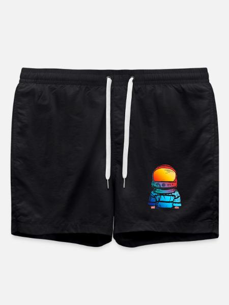 Astronaut Dream Gift for Kids - Swim Trunks - black