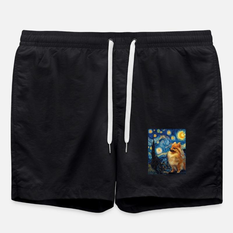 Zwergspitz Spitz Pomeranian - Short de bain - noir
