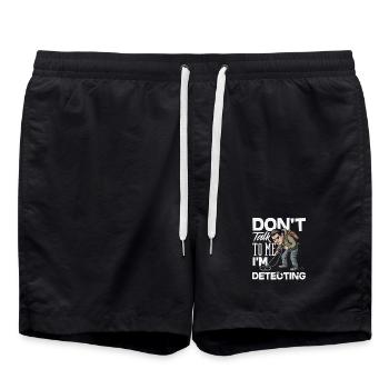 Nicht Ansprechen Ich Sondele Metalldetektor - Badeshorts - Schwarz - Vorne - AI Model Male 185 light (185cm)