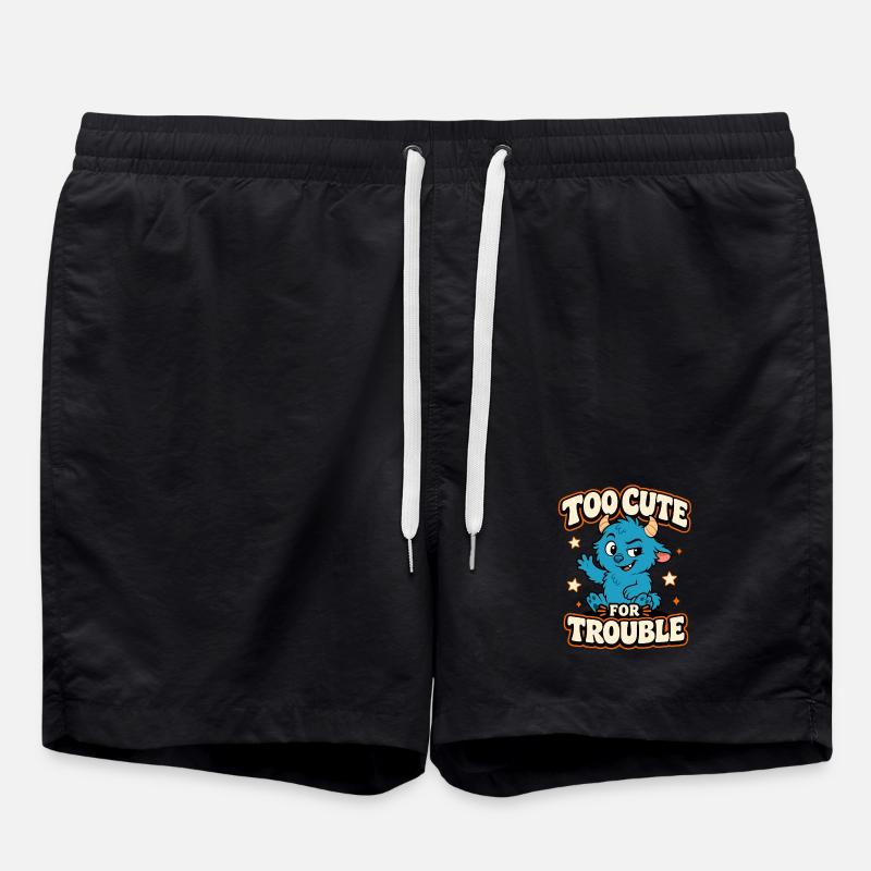Monstre trop mignon pour les ennuis - Short de bain - noir