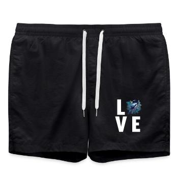 Elstern Elster - Badeshorts - Schwarz - Vorne - AI Model Male 185 light (185cm)