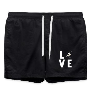 Elstern Elster - Badeshorts - Schwarz - Vorne - AI Model Male 185 light (185cm)