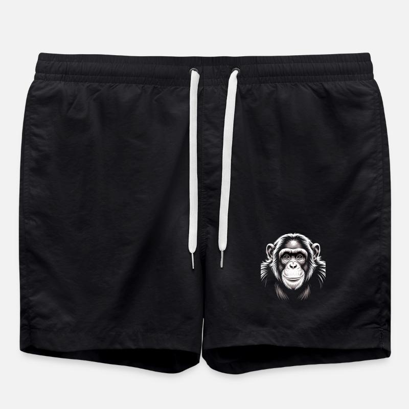 Chimpanzé singe - Short de bain - noir