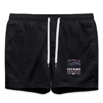 I love my Black Melanoid Axolotl - Swim Trunks - black - Front - AI Model Male 185 light (185cm)