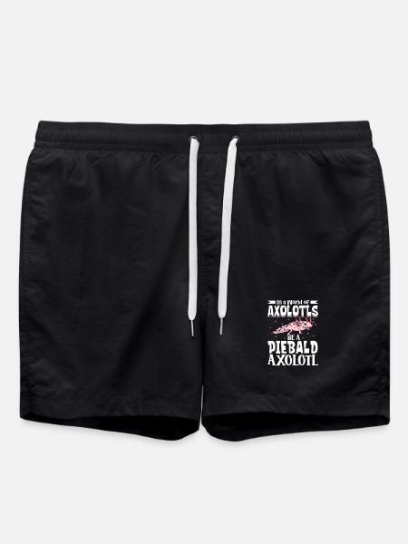 Be a Piebald Axolotl - Swim Trunks - black