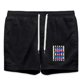 Dieu rit : Tu vas t’amuser - Short de bain - noir - Devant - AI Model Male 185 light (185cm)