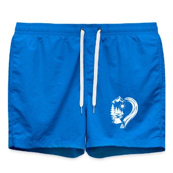Herz Berge Camping Natur Abenteuer - Badeshorts - Cobalt blue - Vorne