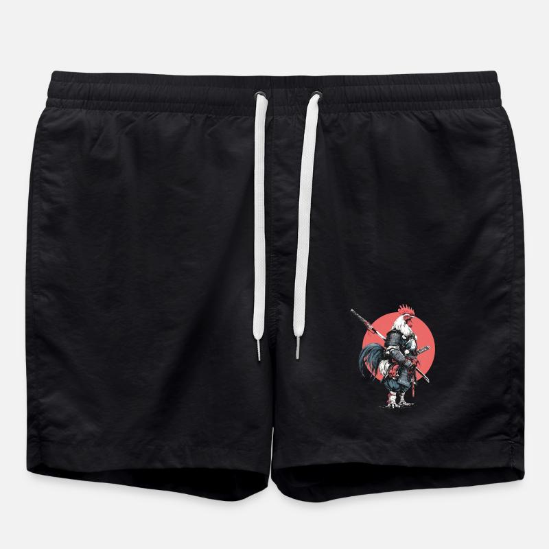 Samouraï Coq en armure - Short de bain - noir