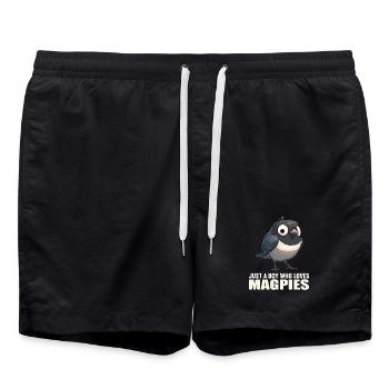 Elstern Elster - Badeshorts - Schwarz - Vorne - AI Model Male 185 light (185cm)