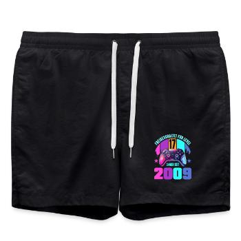 17. Geburtstag Junge Mädchen - Badeshorts - Schwarz - Vorne - AI Model Male 185 light (185cm)