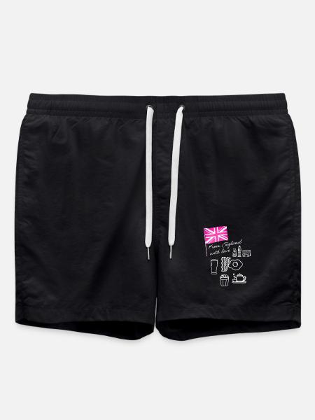 EXANGLIA (Pink + White) - Swim Trunks - black