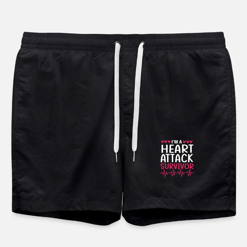 heart attack - Swim Trunks - black