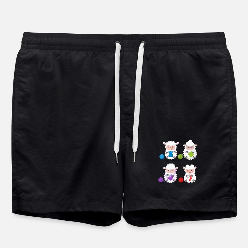 Lambs Tricote de Laine - Short de bain - noir