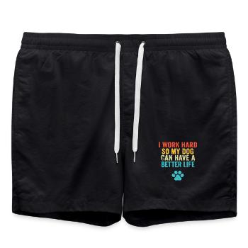 T-shirt Dog Lover Hustle - Short de bain - noir - Devant - AI Model Male 185 light (185cm)
