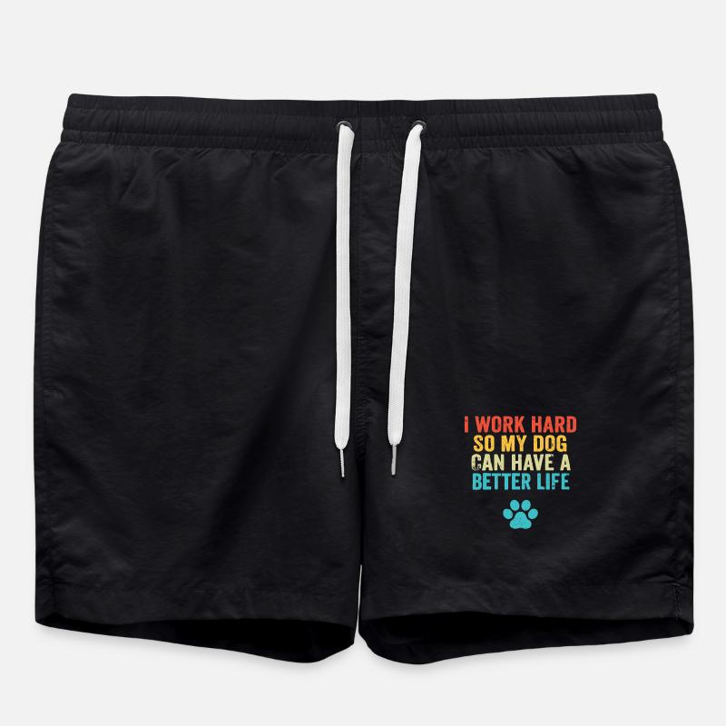 Dog Lover Hustle Tee - Swim Trunks - black