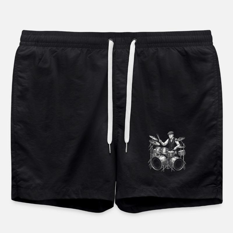 Calvin Coolidge plays drums - Swim Trunks - black