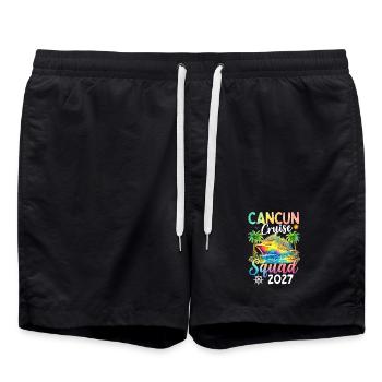 Équipe de croisière de Cancún 2027 - Short de bain - noir - Devant - AI Model Male 185 light (185cm)