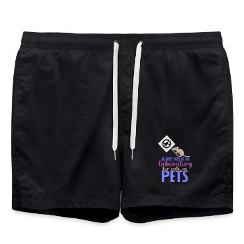 Rat, house rat, rat owner, rat lover - Swim Trunks - black - Front - AI Model Male 185 light (185cm)
