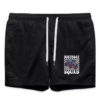 Monster Truck Birthday Squad - Swim Trunks - black - Front - AI Model Male 185 light (185cm)