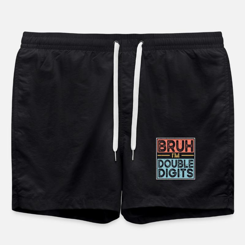 Mec, je suis à deux chiffres - Short de bain - noir