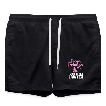 Oublie la princesse, je veux devenir avocat - Short de bain - noir - Devant - AI Model Male 185 light (185cm)
