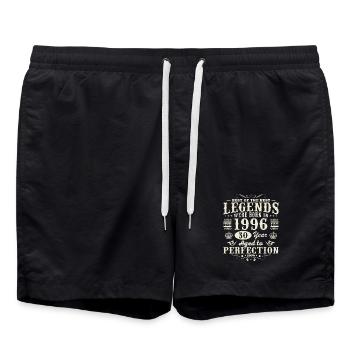 30 Years 1996 Vintage Retro Birthday Gift - Swim Trunks - black - Front - AI Model Male 185 light (185cm)