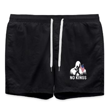 Démocratie patriotique de liberté sans roi - Short de bain - noir - Devant - AI Model Male 185 light (185cm)