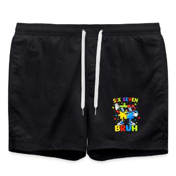Six Seven Bruh 67th Birthday Boy Girl Jigsaw Puzzle - Swim Trunks - black - Front - AI Model Male 185 light (185cm)