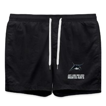 Rays Manta Rays - Swim Trunks - black - Front - AI Model Male 185 light (185cm)