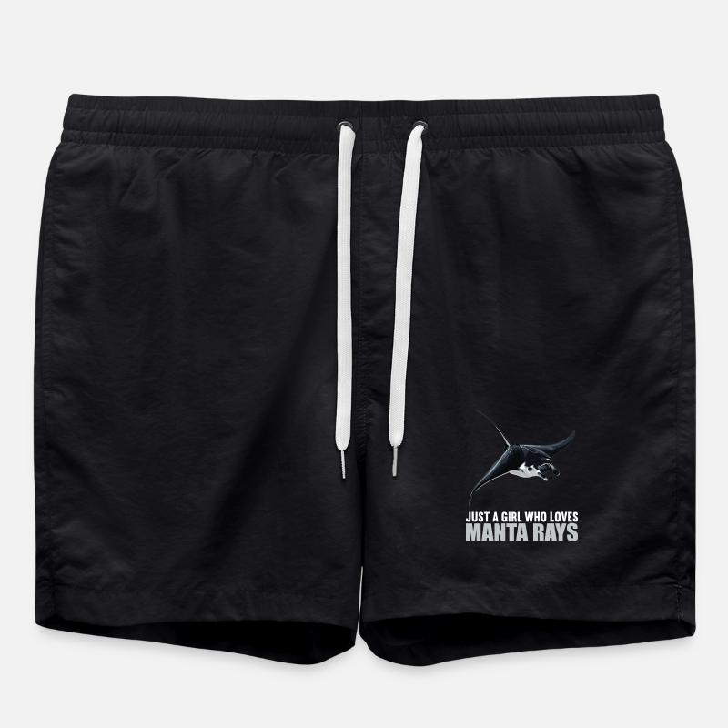Rochen Mantarochen - Badeshorts - Schwarz
