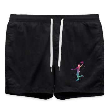 Basketball Players Basketball Players Space Basketball - Swim Trunks - black - Front - AI Model Male 185 light (185cm)