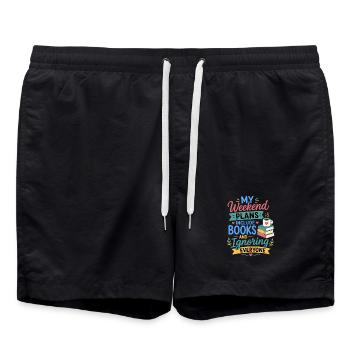 Lire des romans Fan de Lecture Conception - Short de bain - noir - Devant - AI Model Male 185 light (185cm)