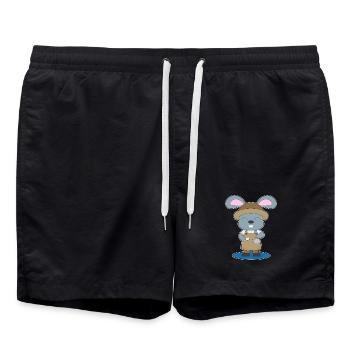 Bunny Coffee Coffee Pot - Swim Trunks - black - Front - AI Model Male 185 light (185cm)