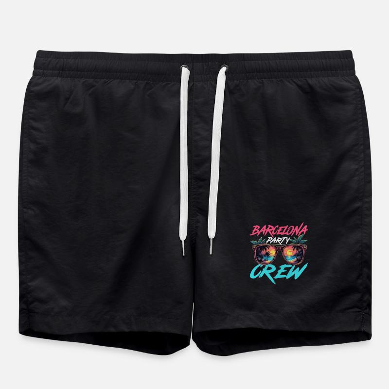 Barcelone Party Crew - Short de bain - noir