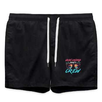 Gran Canaria Party Crew - Badeshorts - Schwarz - Vorne - AI Model Male 185 light (185cm)