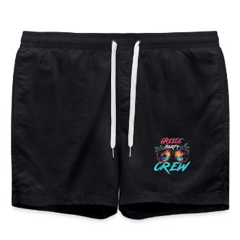 Équipe du parti grec - Short de bain - noir - Devant - AI Model Male 185 light (185cm)